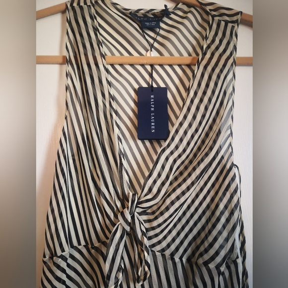 Sheer Ralph Lauren Striped Dress - Picture 8 of 9